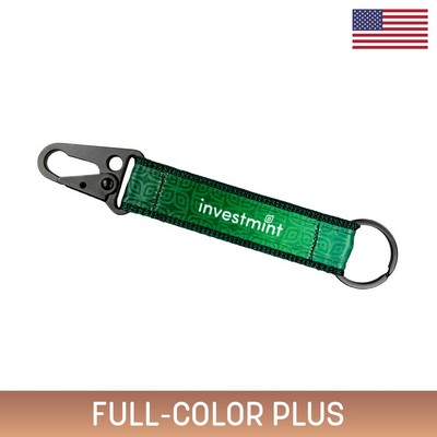 4" Sublimated Key Fob w/ Matte Black Hardware