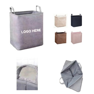 Foldable Cotton Linen Clothes Storage Bag