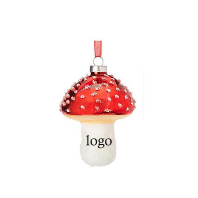 Mushroom Glass Ornament