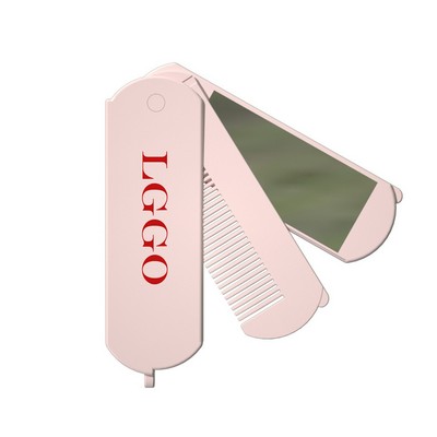 Comb And Mirror Integrated Portable Mirror