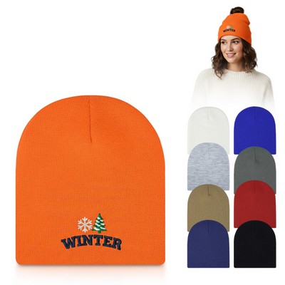 Dual Layer Acrylic Custom Knit Beanie