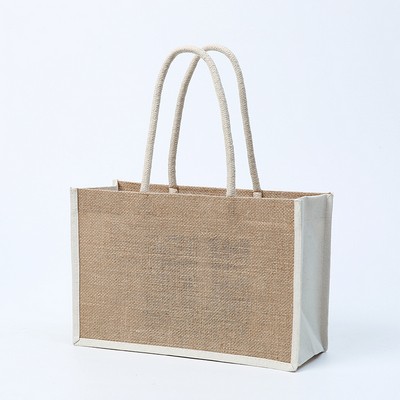 Linen Jute Tote Bag