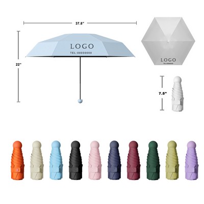 Five-fold Sun Protection Capsule Pocket umbrella