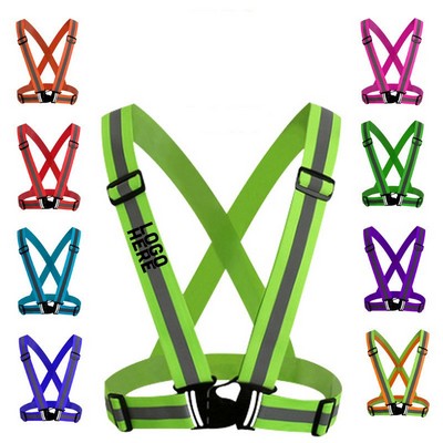Adjustable Reflective Vest for Night Running and Cycling