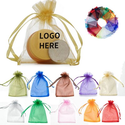 4x6" Nylon Organza Drawstring Bags