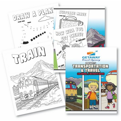 Travel & Transportation Coloring & Activity Book