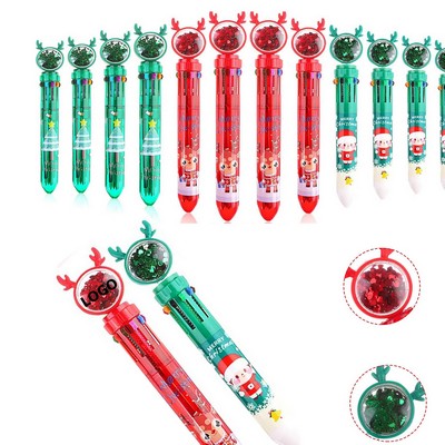 Christmas Ballpoint Pen 10" 1 Multicolor Retractable