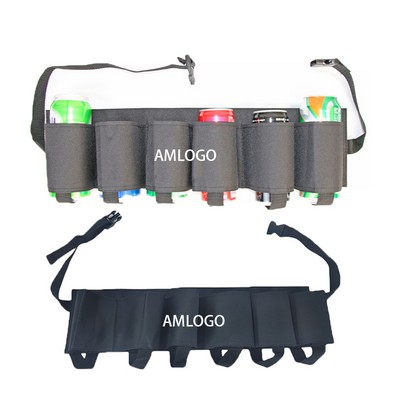Adjustable 6-Pack Beer Belt Holster