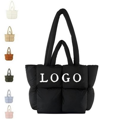 Puffy Shoulder Tote Bag