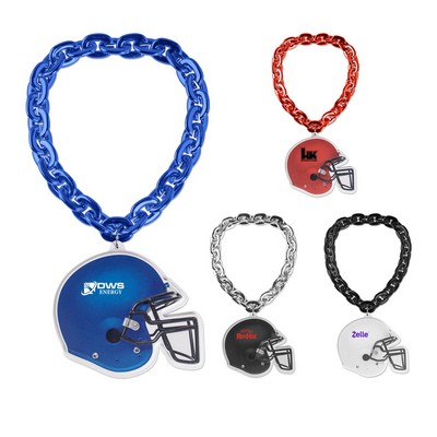 Football Helmet EVA Medallion w/Jumbo Chain