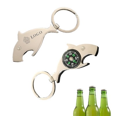 Zinc Alloy Shark Compass Bottle Opener