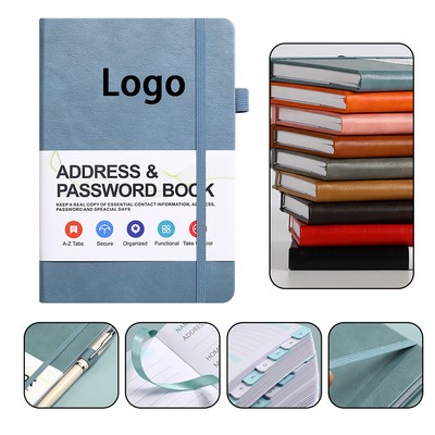 B6 Password Book with Alphabetical Tabs