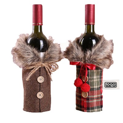 Christmas Decorations Wine Cover