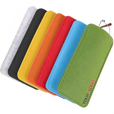 Soft Felt Protective Eyewear Pouch for Sunglasses and Reading Glasses