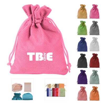 Linen Cotton Bags with Drawstring