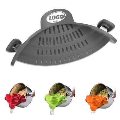 Silicone Clip-On Collapsible Strainer Colander