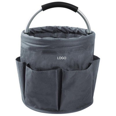 Foldable Gardening Tool Bag with 6 Pockets Garden Tool Storage Tote