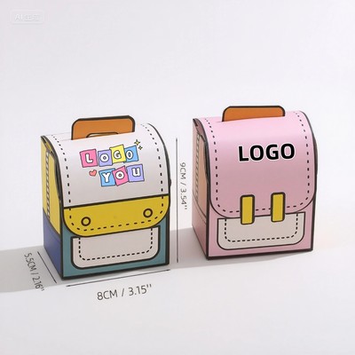 Customize Cartoon Schoolbag Candy Boxes For Students