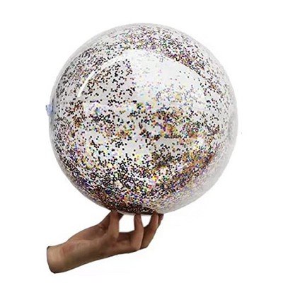 16" Inflatable Glitter Beach Ball