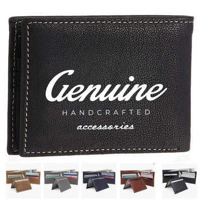 Genuine Leather Waterproof RFID Blocking Wallet