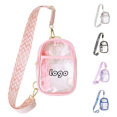 Crystal Clear PVC One-Strap Satchel