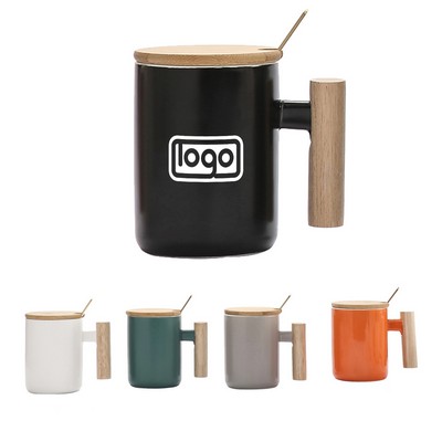 12 Oz. Ceramic Coffee Mug w/ Spoon