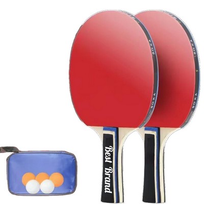 Table Tennis Racket Set With Bag For Training Fun