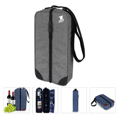 Wine Tote Bag with Cooler Compartment & Picnic Set
