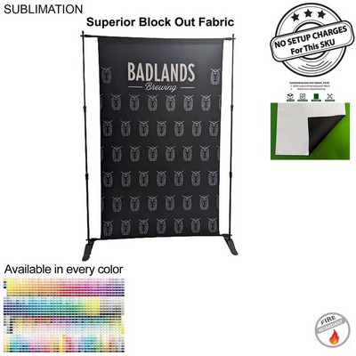 5' Exhibitor Expanding Display Kit, Media Wall, Backdrop, Superior Block Out Fabric