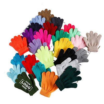 Kids Warm Knitted Gloves