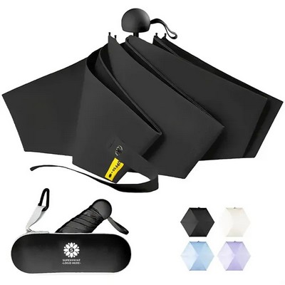 Compact Pocket Mini Umbrella For Purse With Case