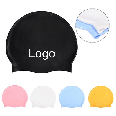 Women Swim Cap Silicone Waterproof Swimming Caps 50g