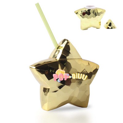 20oz Gleaming Star Shaped Straw Cup