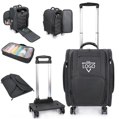 Collapsible Makeup Box with Wheels