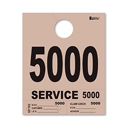 5000-5999 Heavy Brite™ Tan Premium Service Dispatch Number Tag