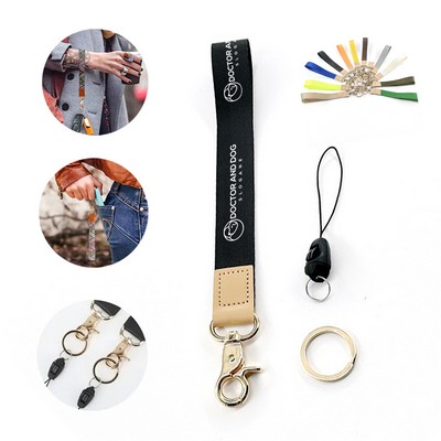 Polyester Wristlet Keychain