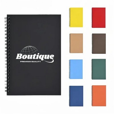 A5 Spiral Notebook With Lined Pages In Solid Colors