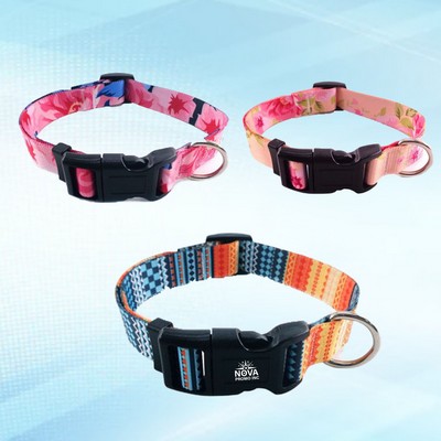 3/4-Inch by 20-Inch rPET Eco-Friendly Sublimation Pet Collar with Buckle Release for Safety