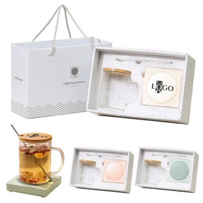 Temp-Control Warmer & Mug Gift Set With Spoon