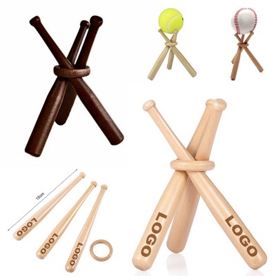 Wooden Baseball Bat Display Stand