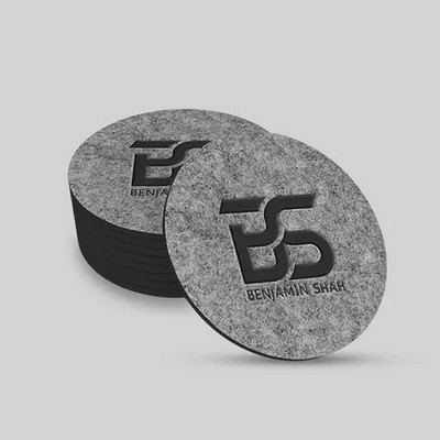 Custom Absorbent Felt Coaster - Round - 3"