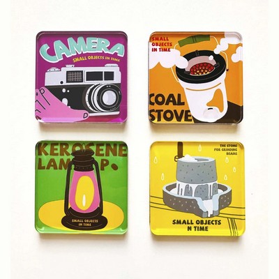 2"x2" Oval Acrylic Fridge Magnet