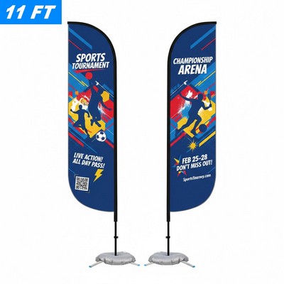 11' Deluxe Cross-Base Feather Flag Kit