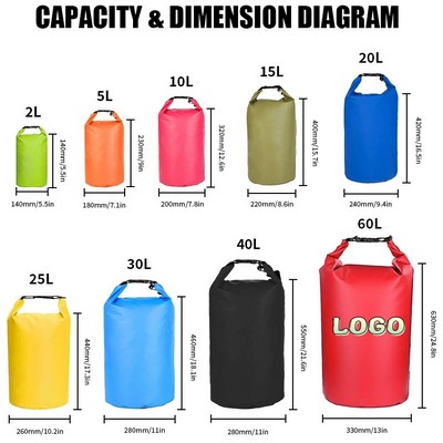 20L PVC Waterproof Gear Bag with Roll-Top Closure