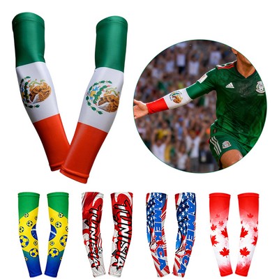 Dye-sublimated Stretchy Soccer Arm Sleeves