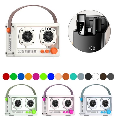 Vintage Style Wireless Speaker With Mic