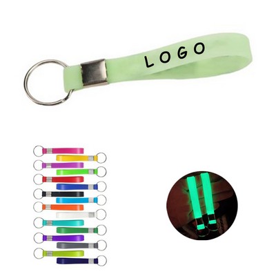 Glow in the Dark Silicone Keychain Bracelet