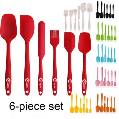 Silicone Spatula Set, 6 Pieces Food Grade Kitchen Utensils