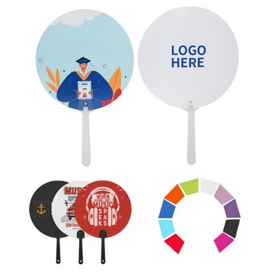 Vibrant Hued Plastic Palm Fan