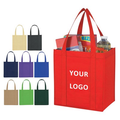 Non-Woven Grocery Tote Bag W/Plastic insert